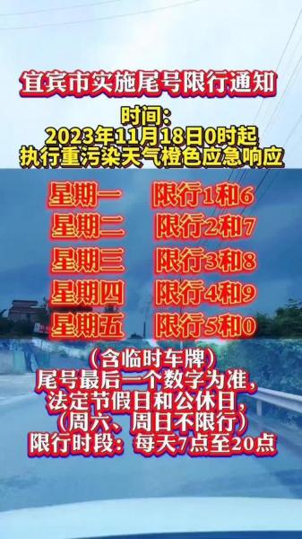 宜宾限号限行区域时间