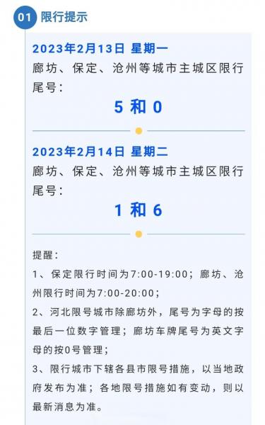 保定今天限号吗?