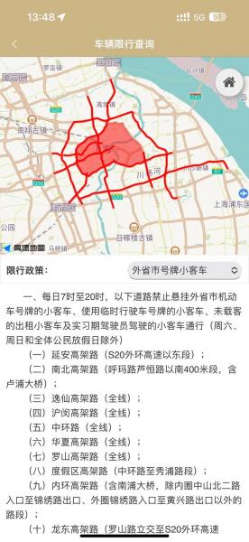 2023年上海限行政策