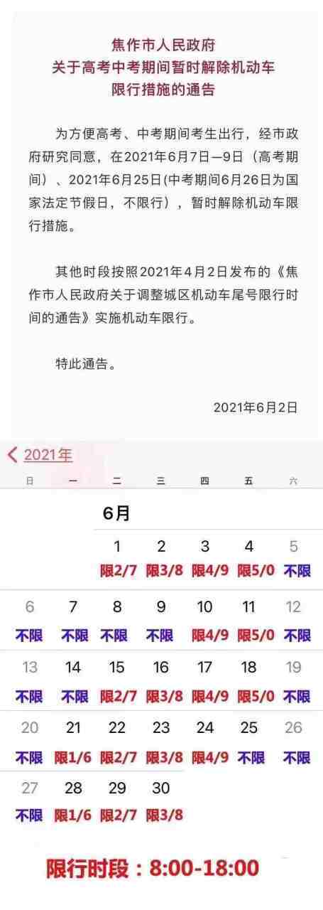 焦作周五限号七点以后走会被处罚吗