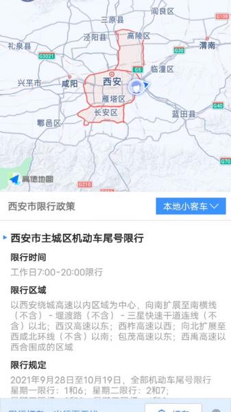 西安限行都有什么地方