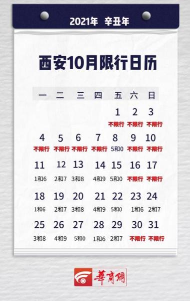 西安限号时间