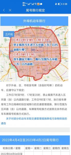 今天限号5怀柔城区车能走吗?